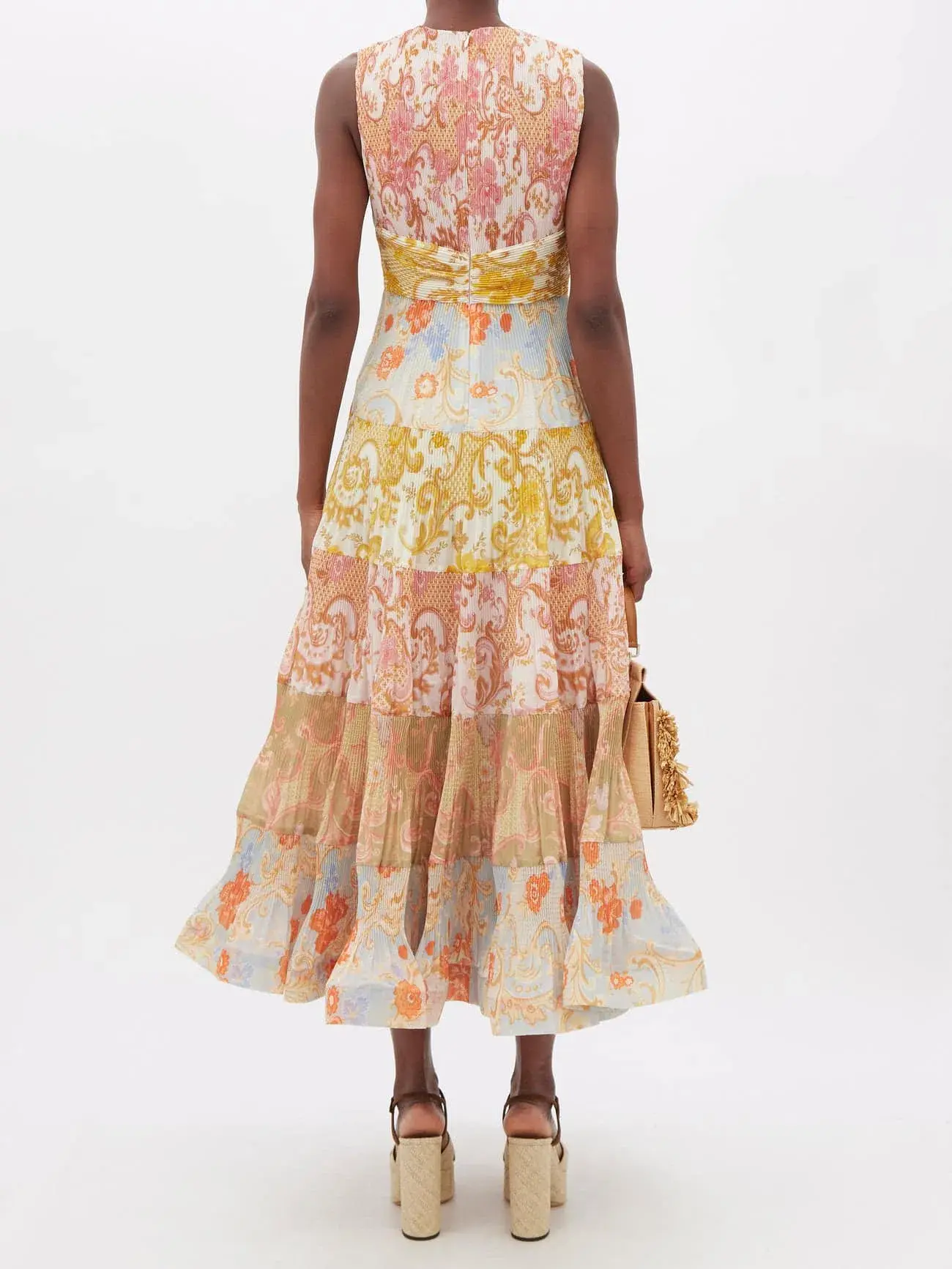 Zimmermann Postcard Pleated Midi Dress Spliced AU14 (22:04) - Image 2
