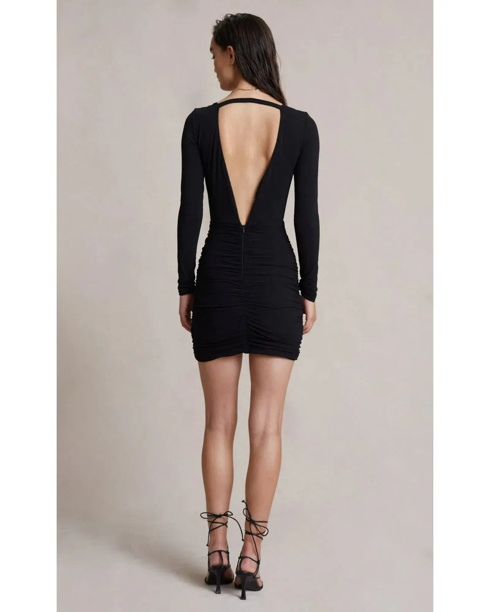 Bec & Bridge Dilkon L/S Mini Dress Black Size AU 10 - Image 4