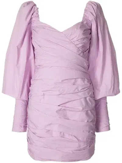 Bec & Bridge Winslowe L/S Mini Dress Lilac Size 8 - Image 4