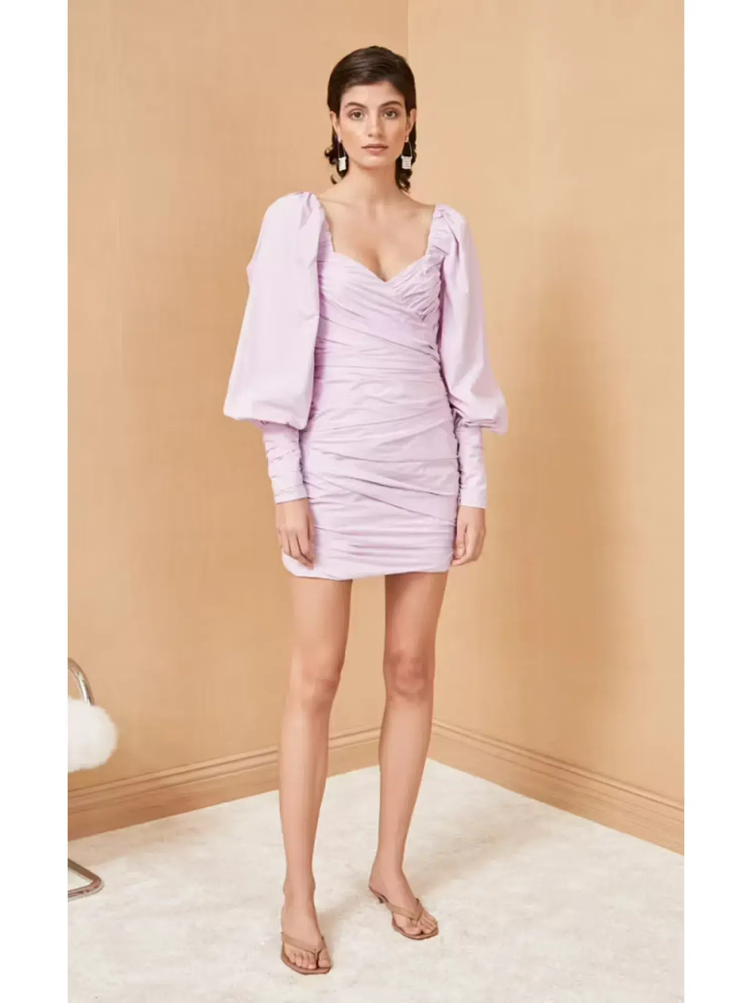 Bec & Bridge Winslowe L/S Mini Dress Lilac Size AU 6 - Image 1