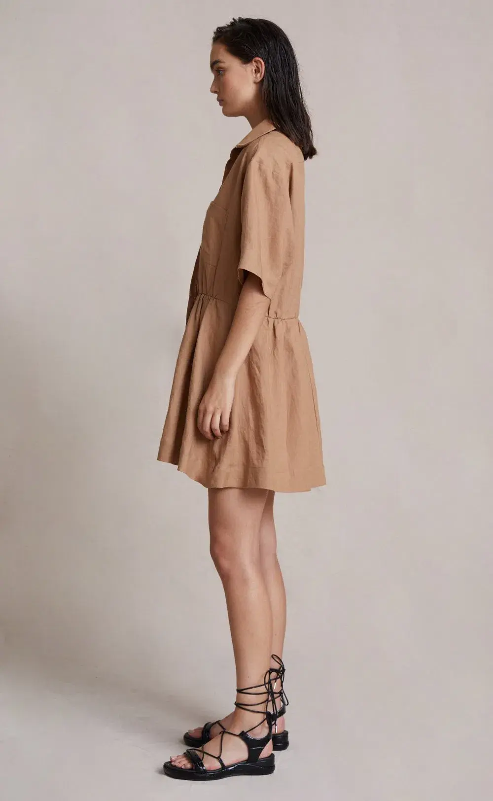 Bec & Bridge Alamos Mini Dress Camel Size 8 - Image 3