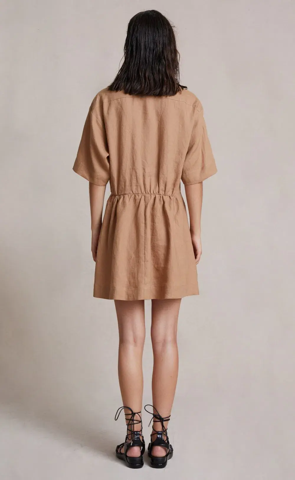 Bec & Bridge Alamos Mini Dress Camel Size 8 - Image 4