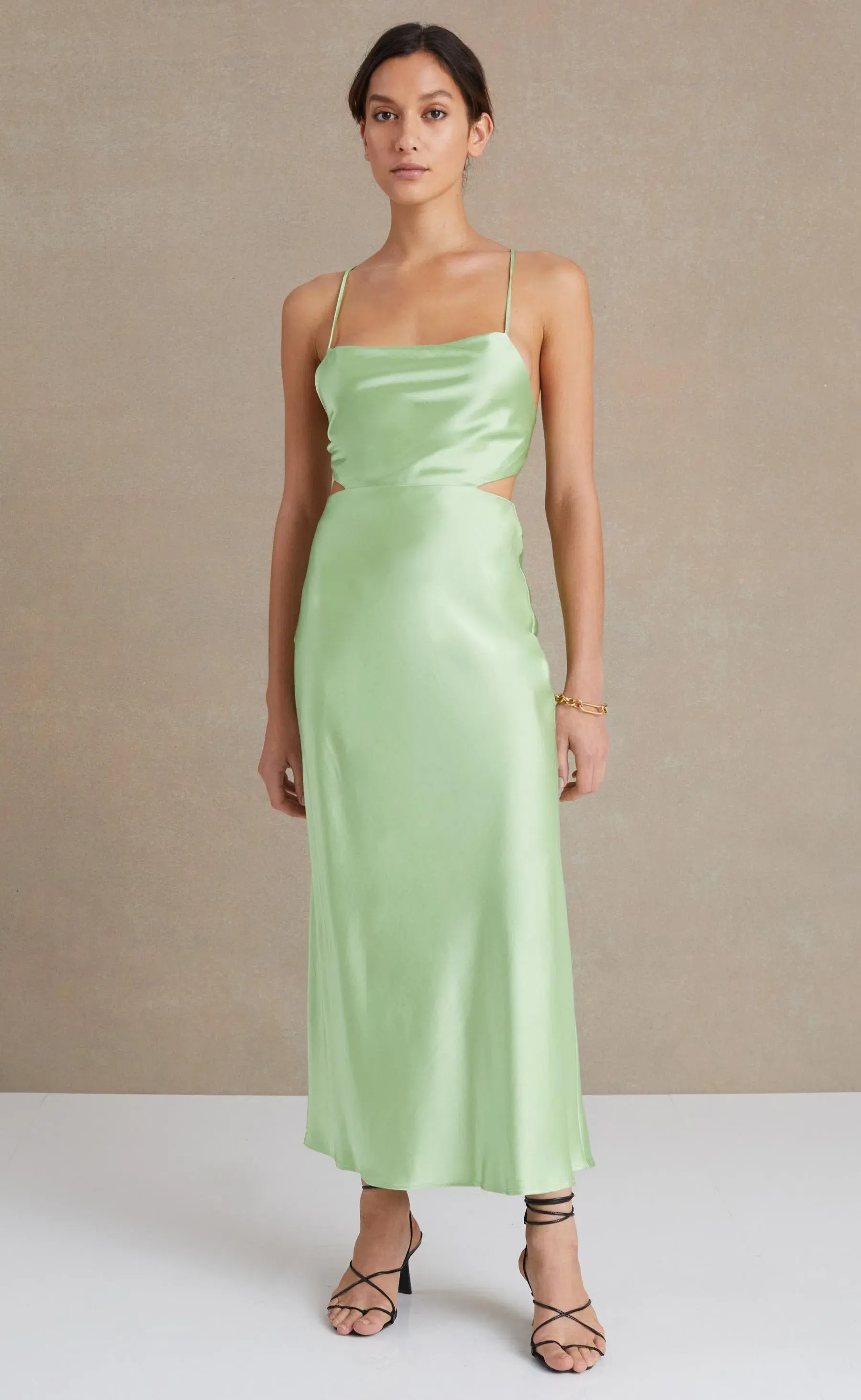 Bec & Bridge  Raquel Midi Dress Green Apple Size 12  - Image 1