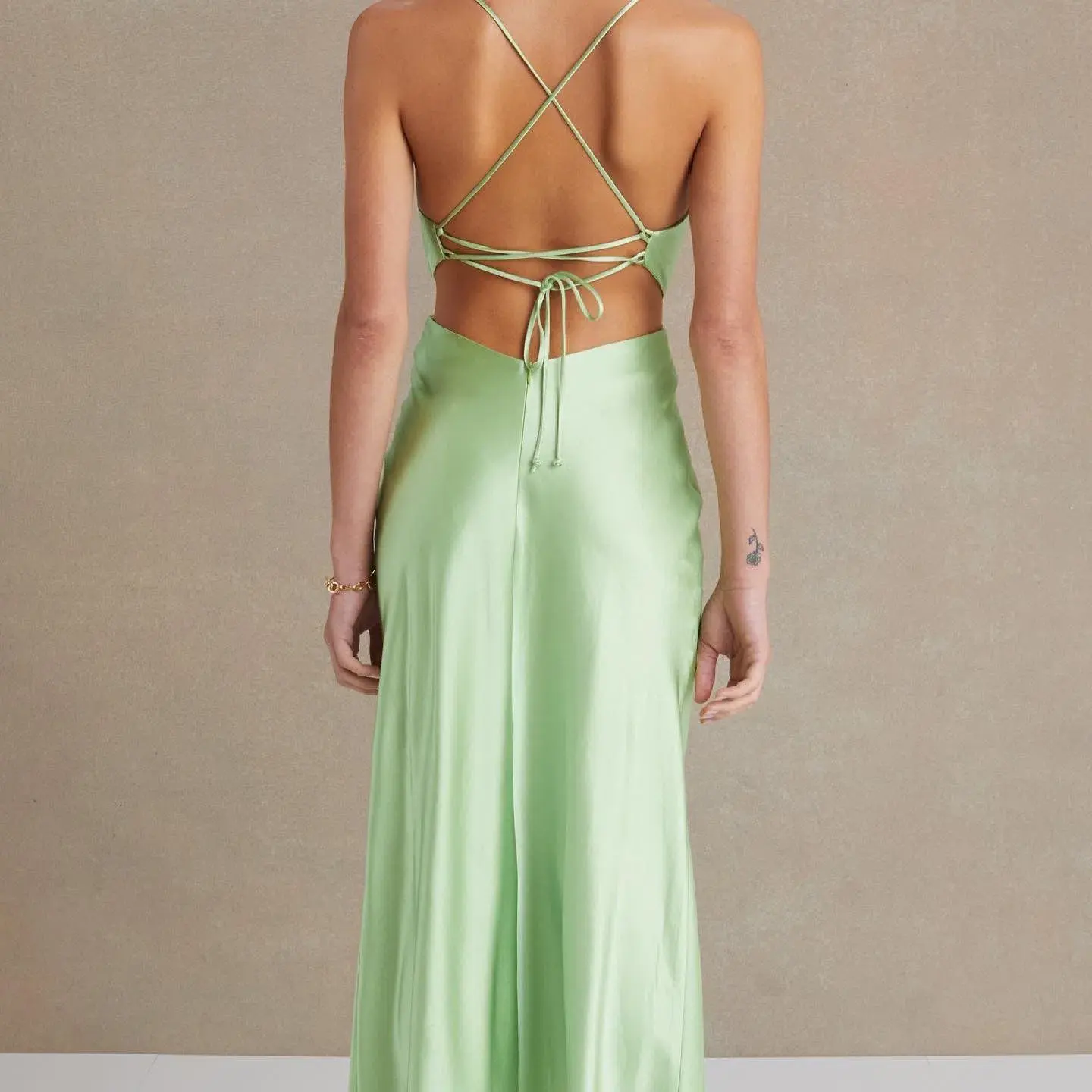 Bec & Bridge  Raquel Midi Dress Green Apple Size 12  - Image 3