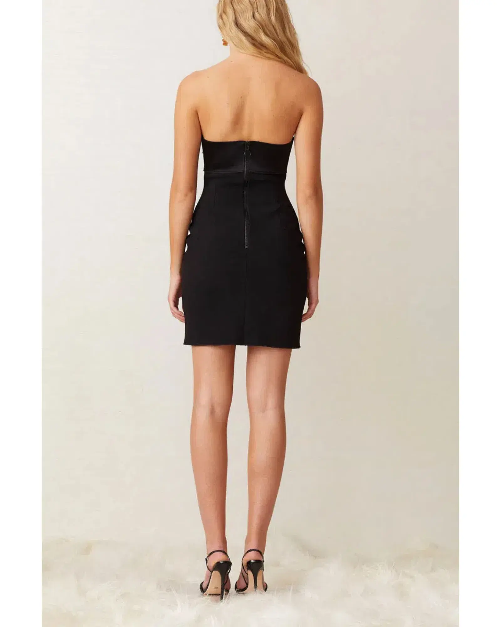 Bec & Bridge Shorebreak Mini Dress Black Size AU 12  - Image 4