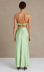 Bec & Bridge Ciao Bella Maxi Dress Green Apple Size 12 - Image 3