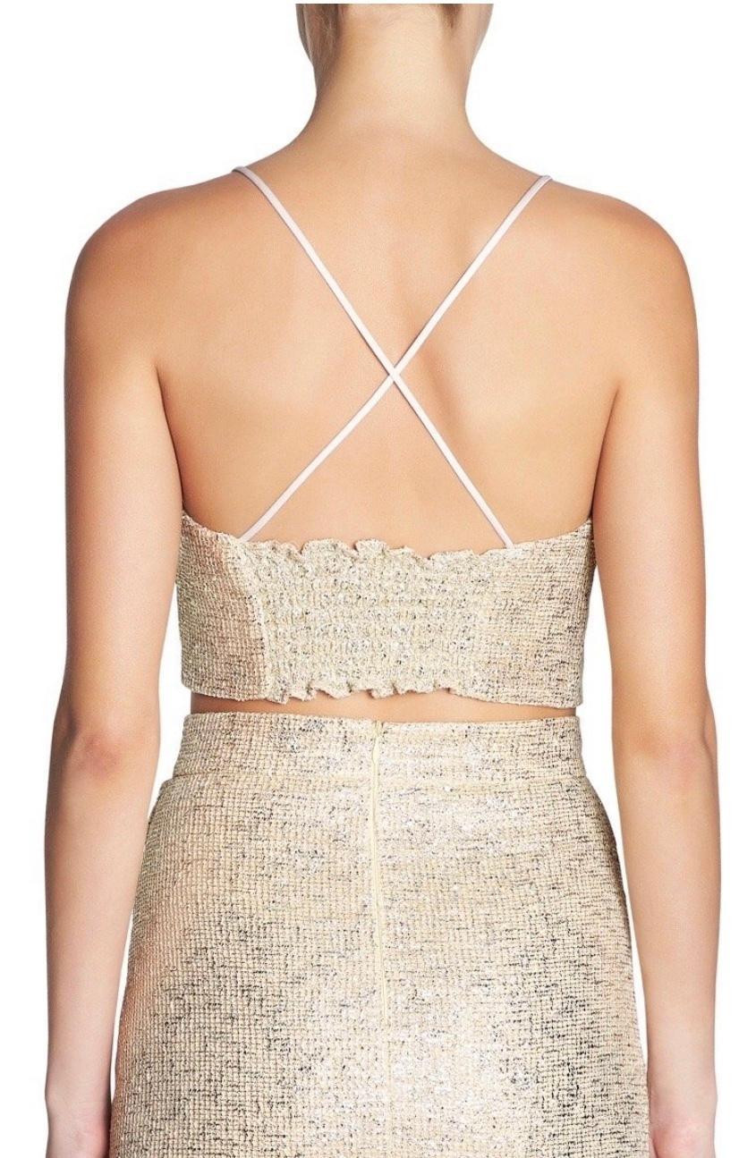 Manning Cartell flash bulb top and skirt set metallic size 8 - Image 3
