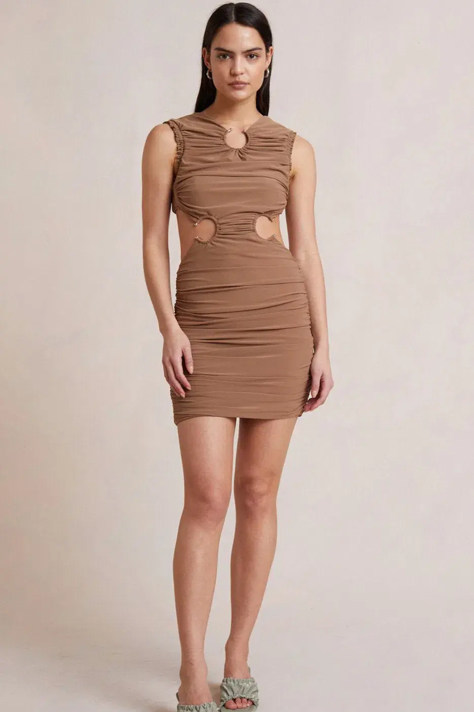 Bec & Bridge Vixen Mini Dress Sepia Size 12 for rent on The Volte - main image