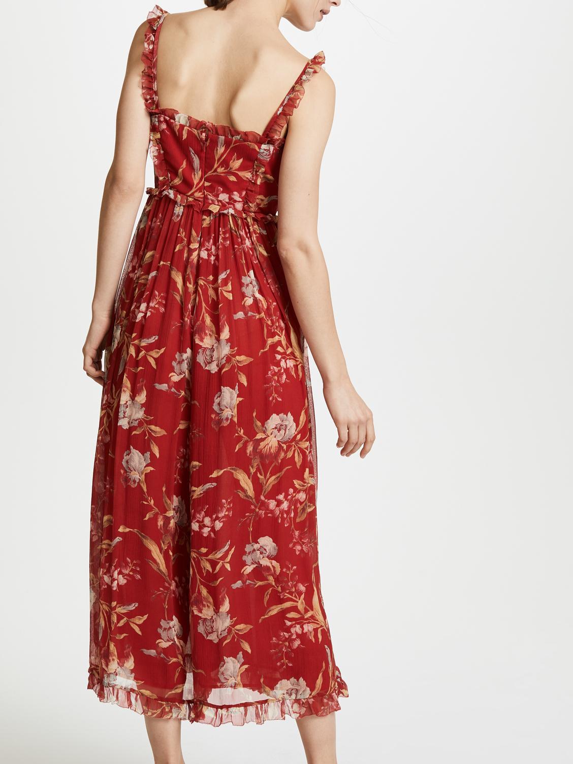 Zimmermann Corsair Iris Corset Jumpsuit Washed Iris Size 8 - Image 4