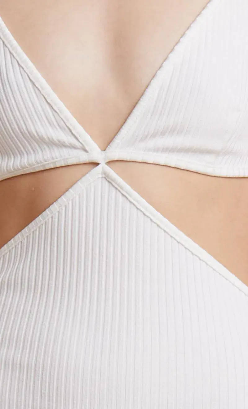 Bec & Bridge Selene V Maxi Dress Ivory Size 10 for rent on The Volte - main image