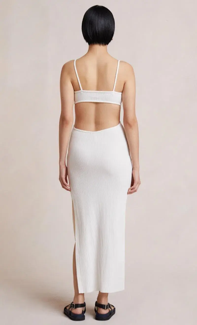 Bec & Bridge Selene V Maxi Dress Ivory Size 10 for rent on The Volte - main image