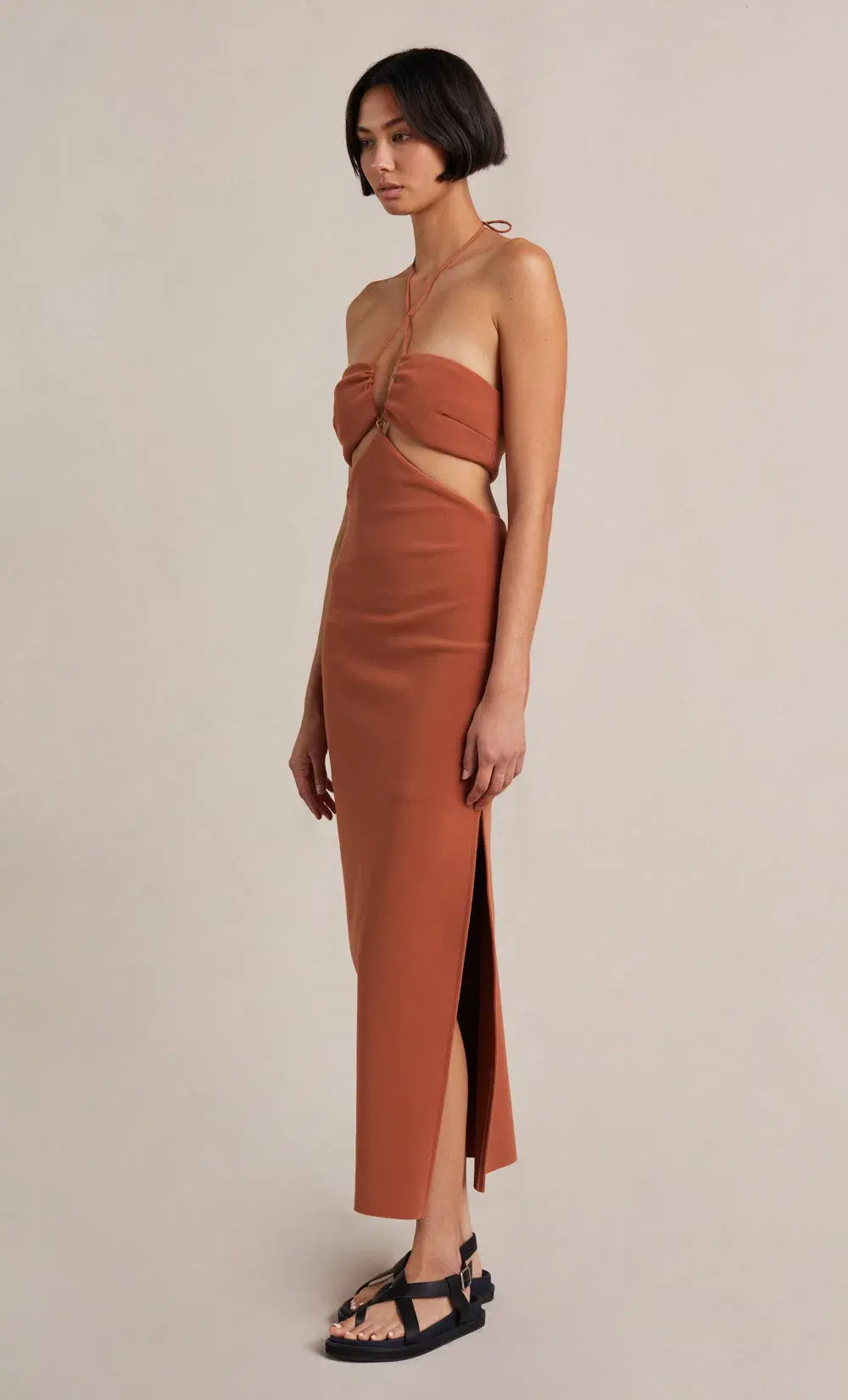 Bec & Bridge Alba Dress Terracotta Size 10 - Image 3