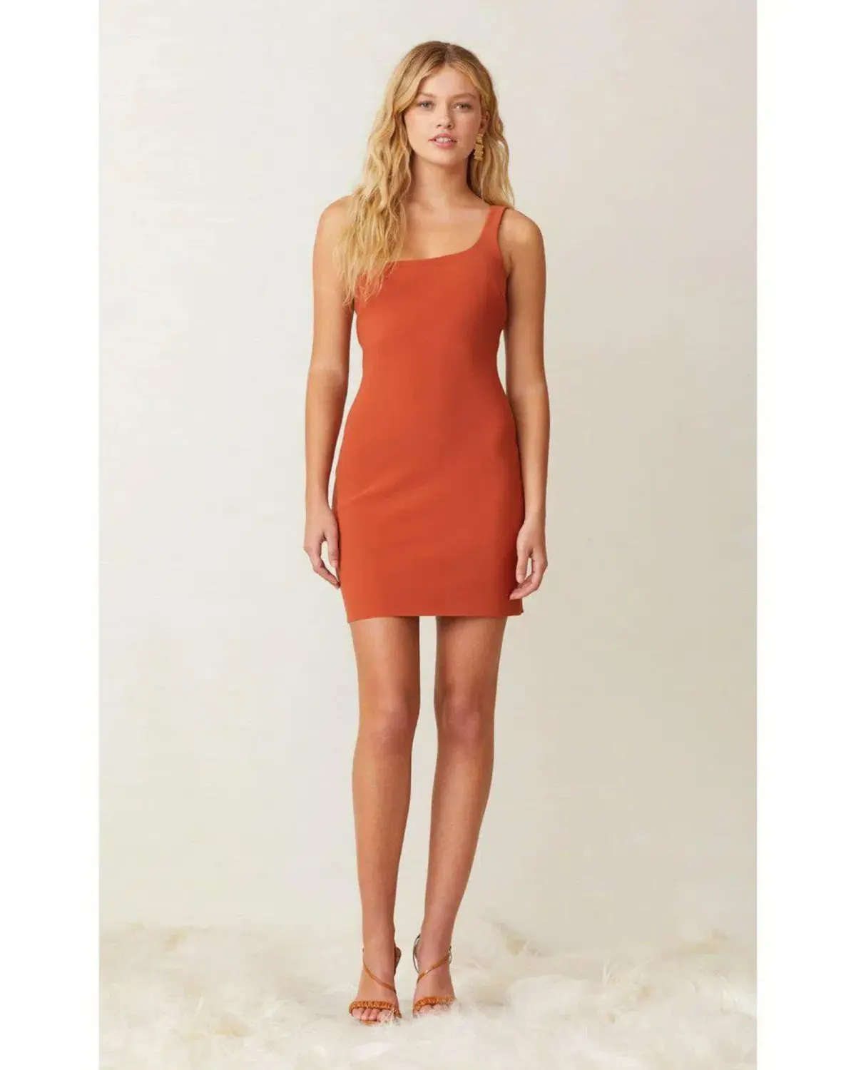 Bec & Bridge Ruby Asymmetric Mini Dress Rust Size AU 10 - Image 1