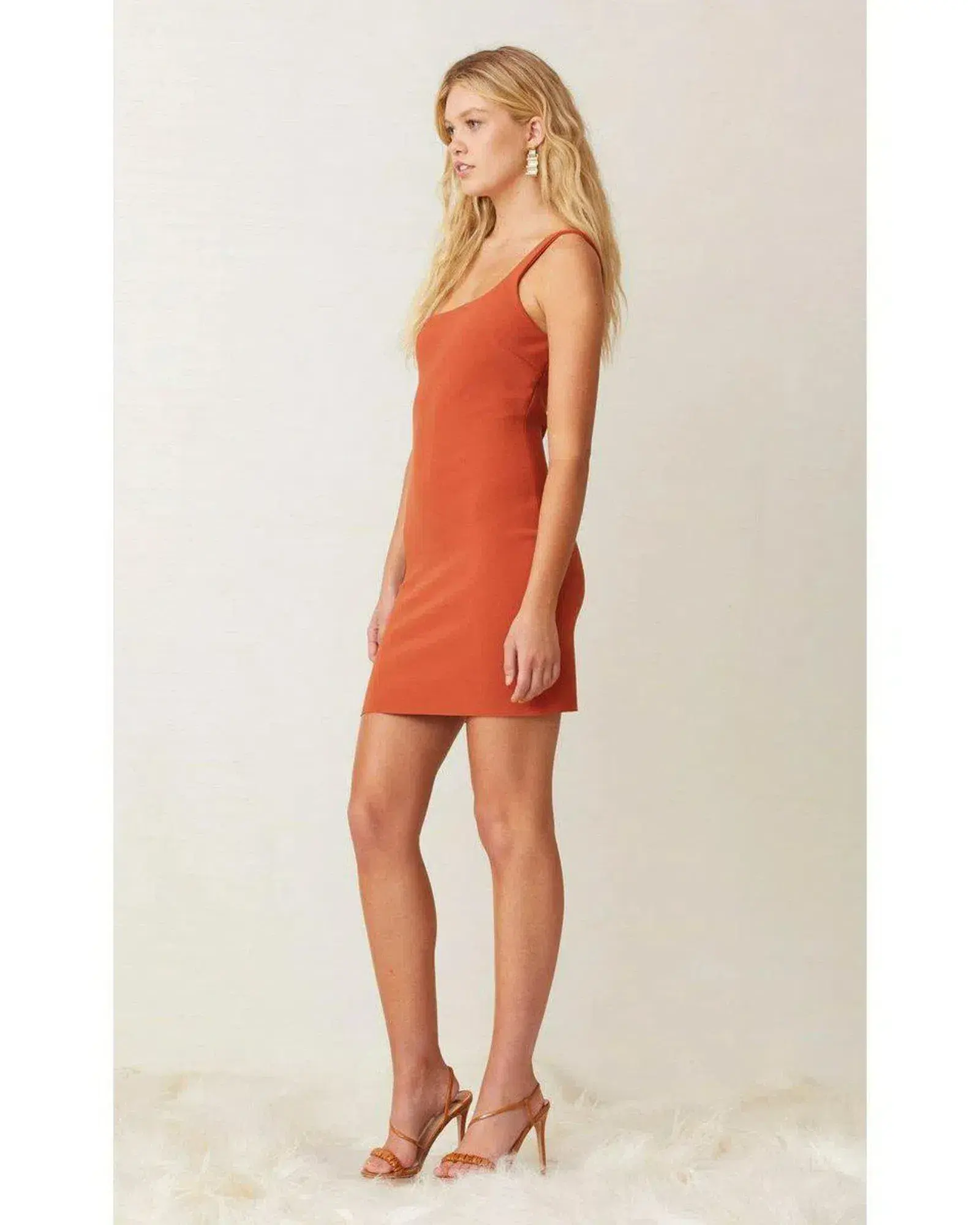 Bec & Bridge Ruby Asymmetric Mini Dress Rust Size AU 10 - Image 2