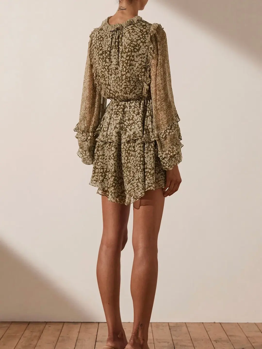 Shona Joy Claudette Mini Dress Print Size 10  for rent on The Volte - main image