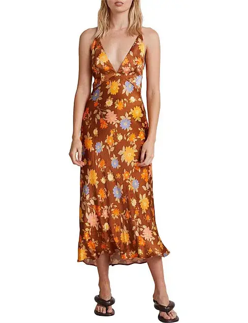 Bec & Bridge Valentina Midi Dress Print Size 8 for rent on The Volte - main image