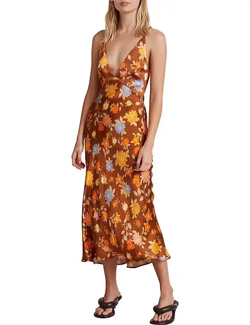 Bec & Bridge Valentina Midi Dress Print Size 8 - Image 3