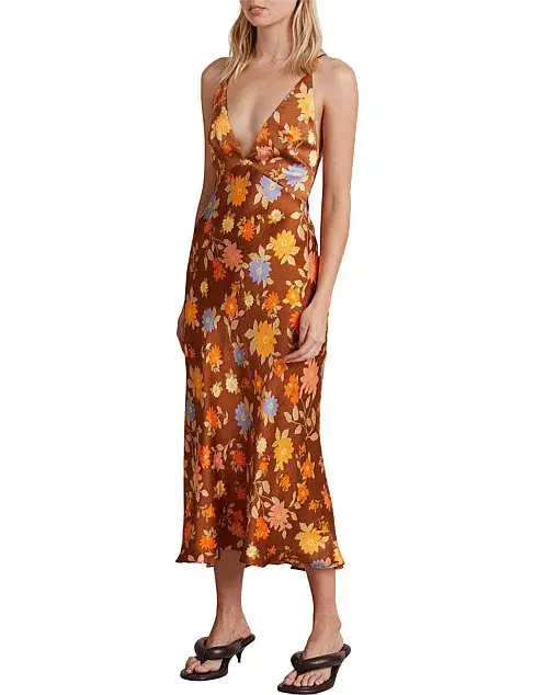 Bec & Bridge Valentina Midi Dress Print Size 8 - Image 4