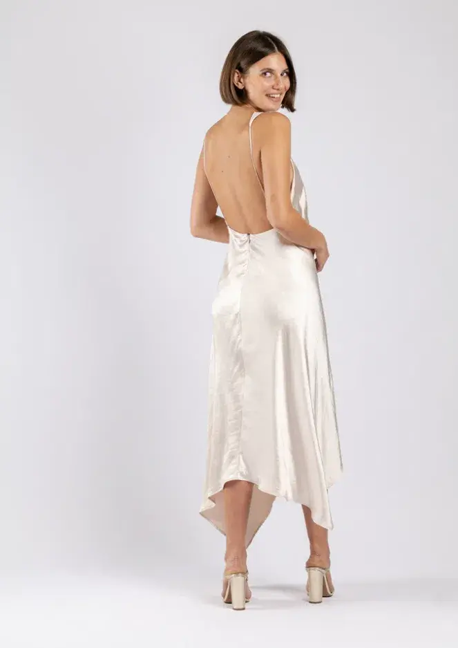 One Fell Swoop Audrey Midi Dress Mother of Pearl Size 8 - Image 5