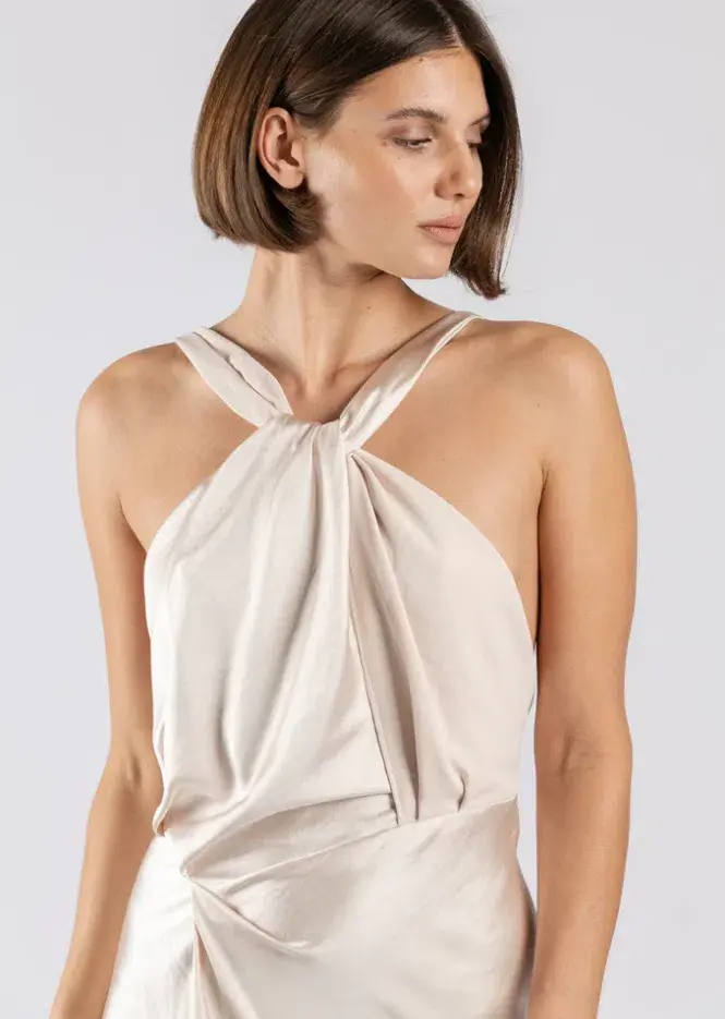 One Fell Swoop Audrey Midi Dress Mother of Pearl Size 8 - Image 3