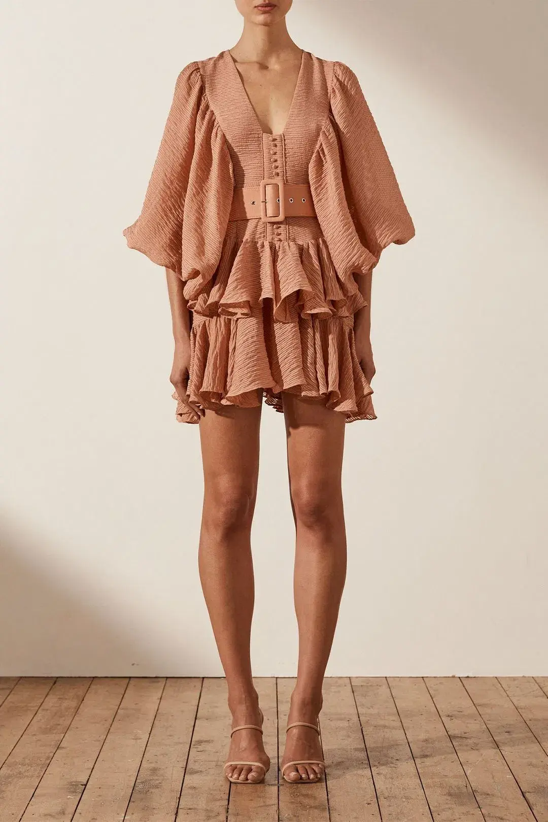 Shona Joy Charlotte Mini Dress in Desert Rose Size 8 - Image 12