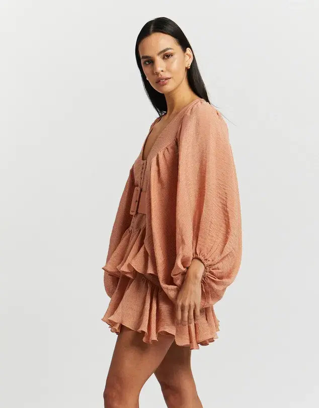 Shona Joy Charlotte Mini Dress in Desert Rose Size 8 - Image 9