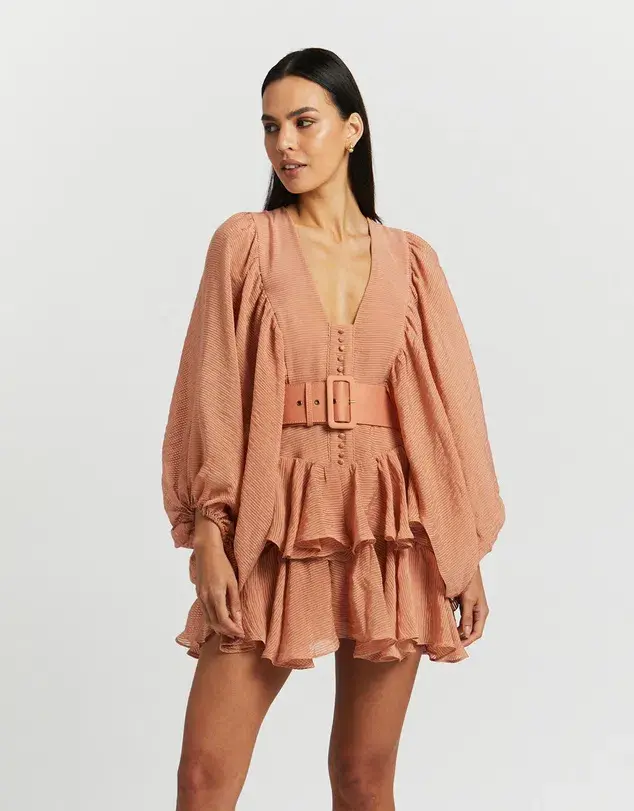 Shona Joy Charlotte Mini Dress in Desert Rose Size 8 - Image 6