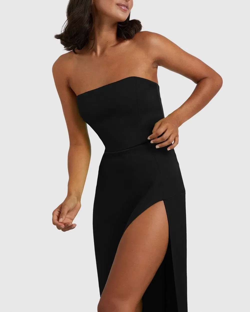 By Johnny The Lotus Strapless Dress Black Size 6 - Image 1