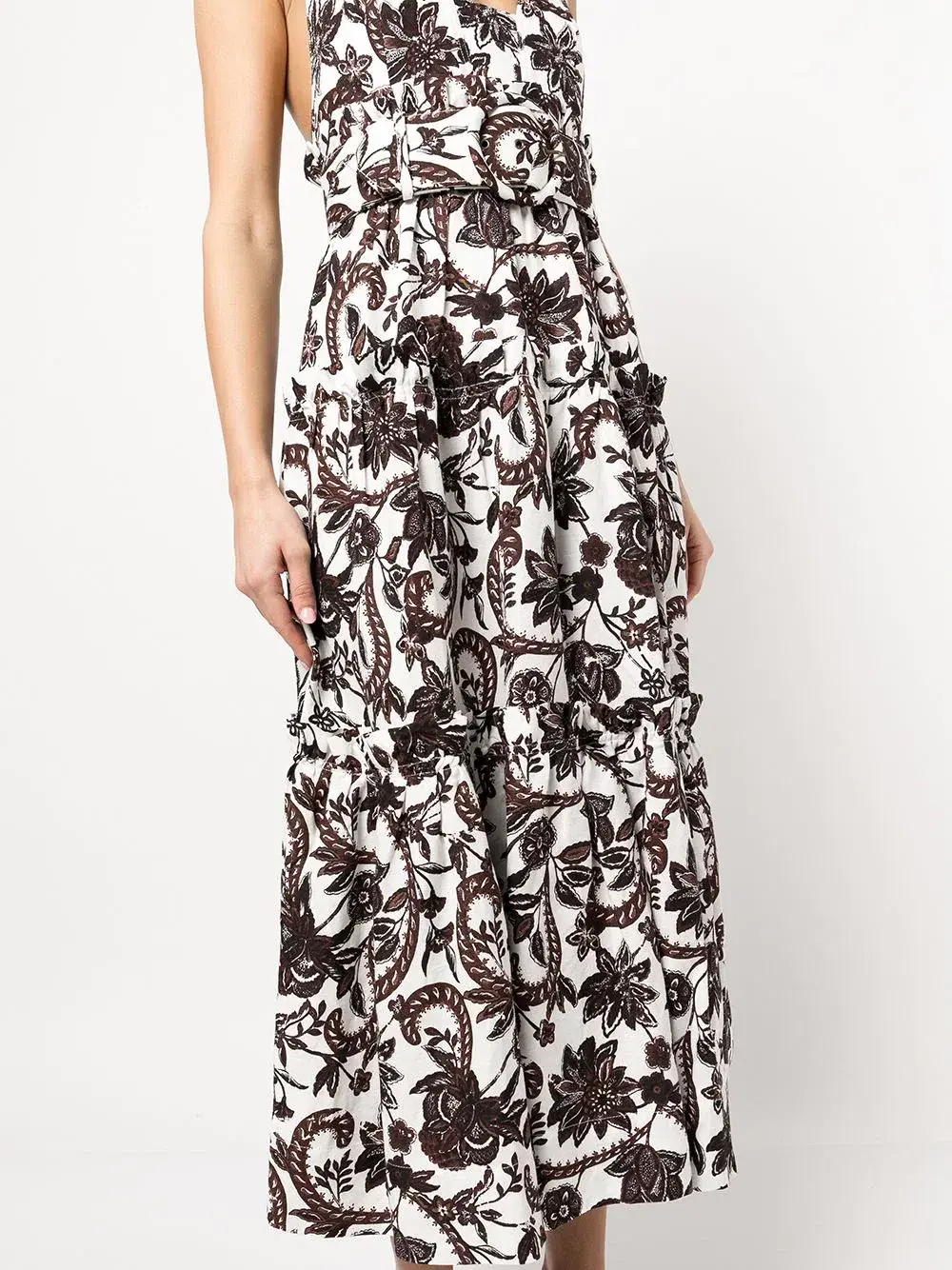 Shona Joy Dahlia Tiered Midi Dress Print Size 8 - Image 4