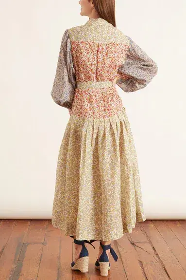 Alemais Lucia Patchwork Shirt Dress Print Size 10 - Image 2