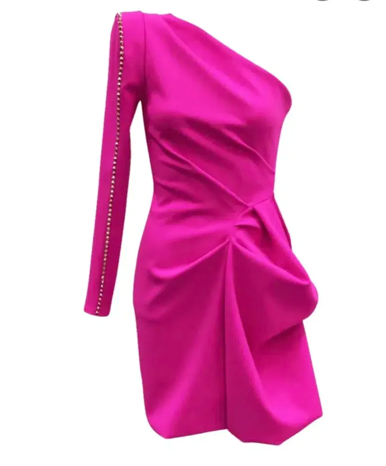 Meraki Izar Neon Dress Pink Size 8 - Image 2