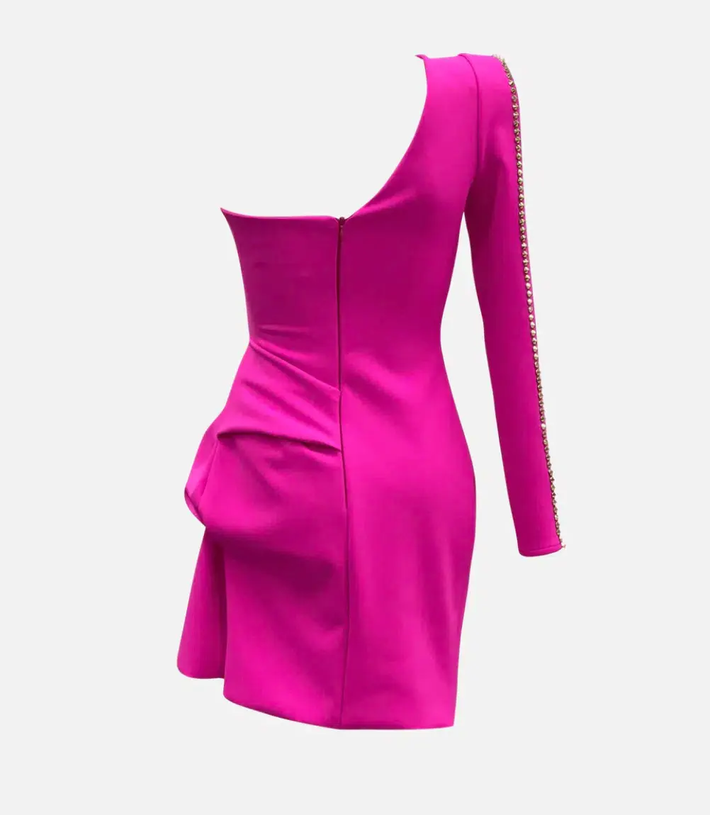 Meraki Izar Neon Dress Pink Size 8 - Image 3