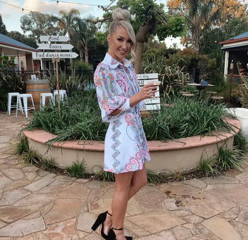 Zimmermann Ninety Six Shirt Dress Print Size 6 for rent on The Volte - main image