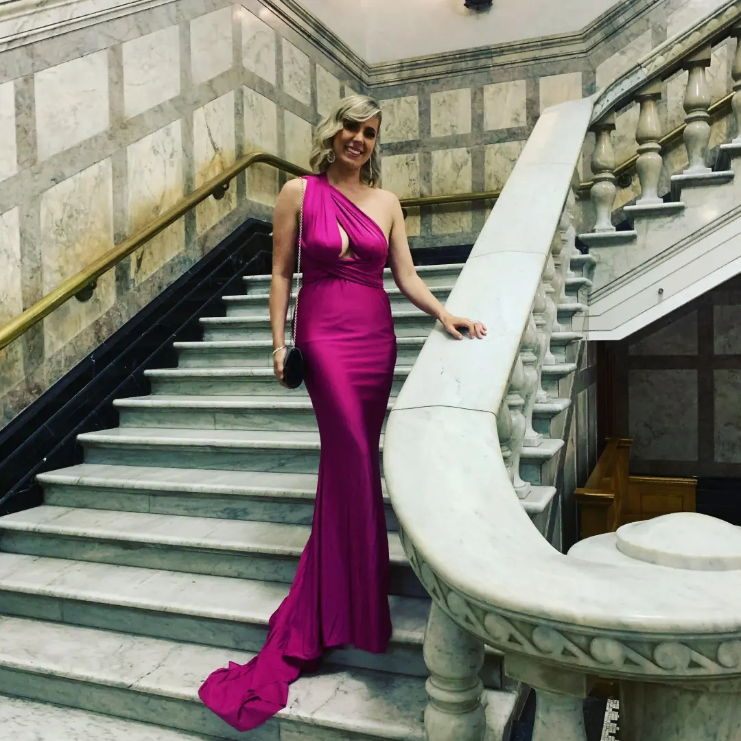 Portia and Scarlett Liliana Gown Pink Size 8 for rent on The Volte - main image