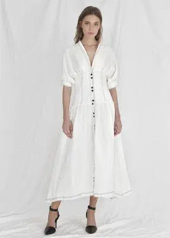 Aje Isotoma Midi Dress White Size 6 - Image 1