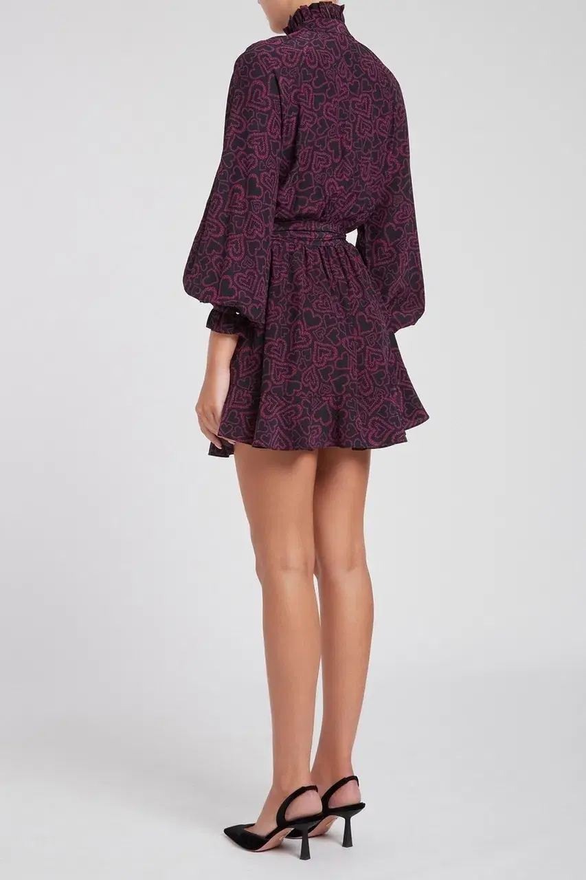 Rebecca Vallance Mazie Mini Dress Print Size 10 - Image 2