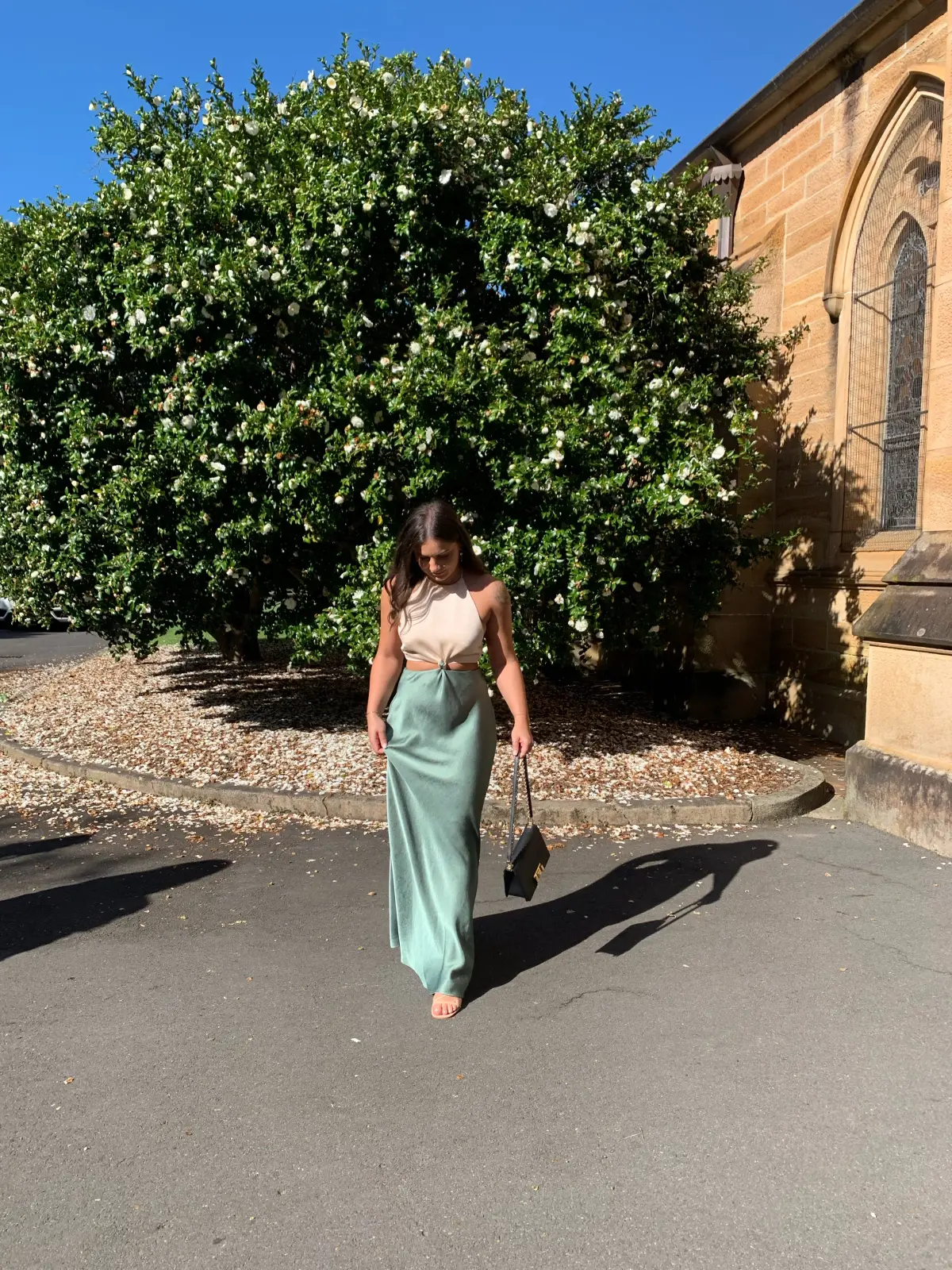 Bec & Bridge Carrie Halter Maxi Dress Multi Green Size AU 8 - Image 5