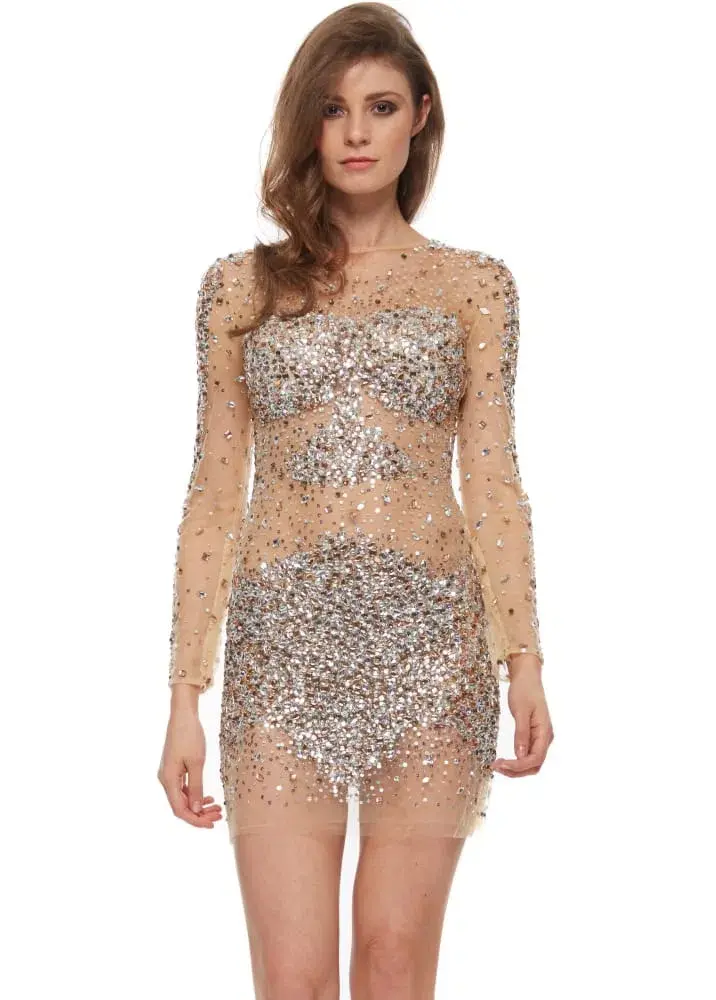 Jovani 7757 Cocktail Dress Embellished Size 2 - Image 2