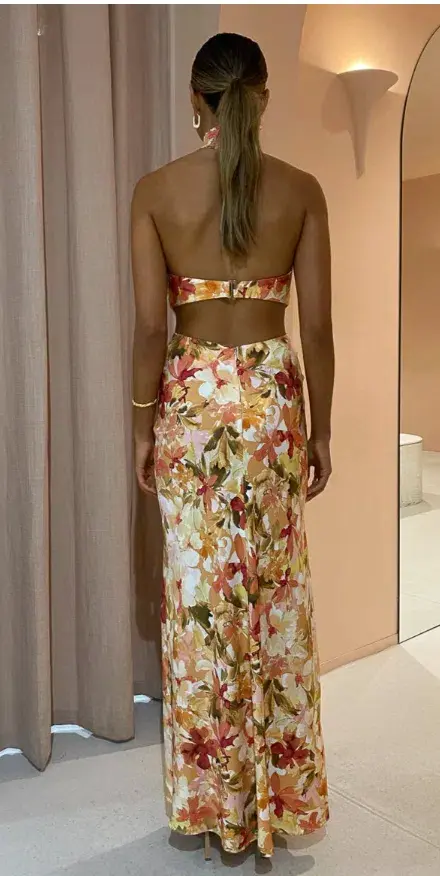 Significant Other Lapis Dress Watercolour Floral Print Size 14 - Image 2