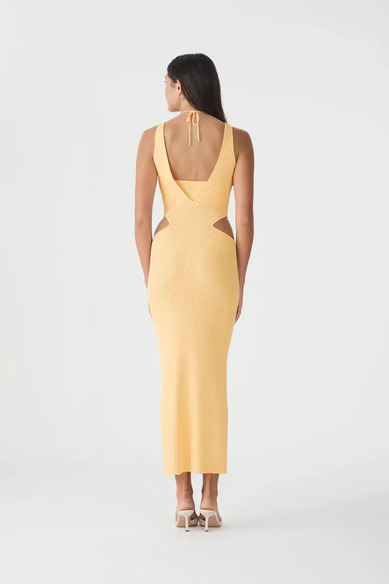 San Sloane Andoria Midi Dress Orange Size 6 - Image 2