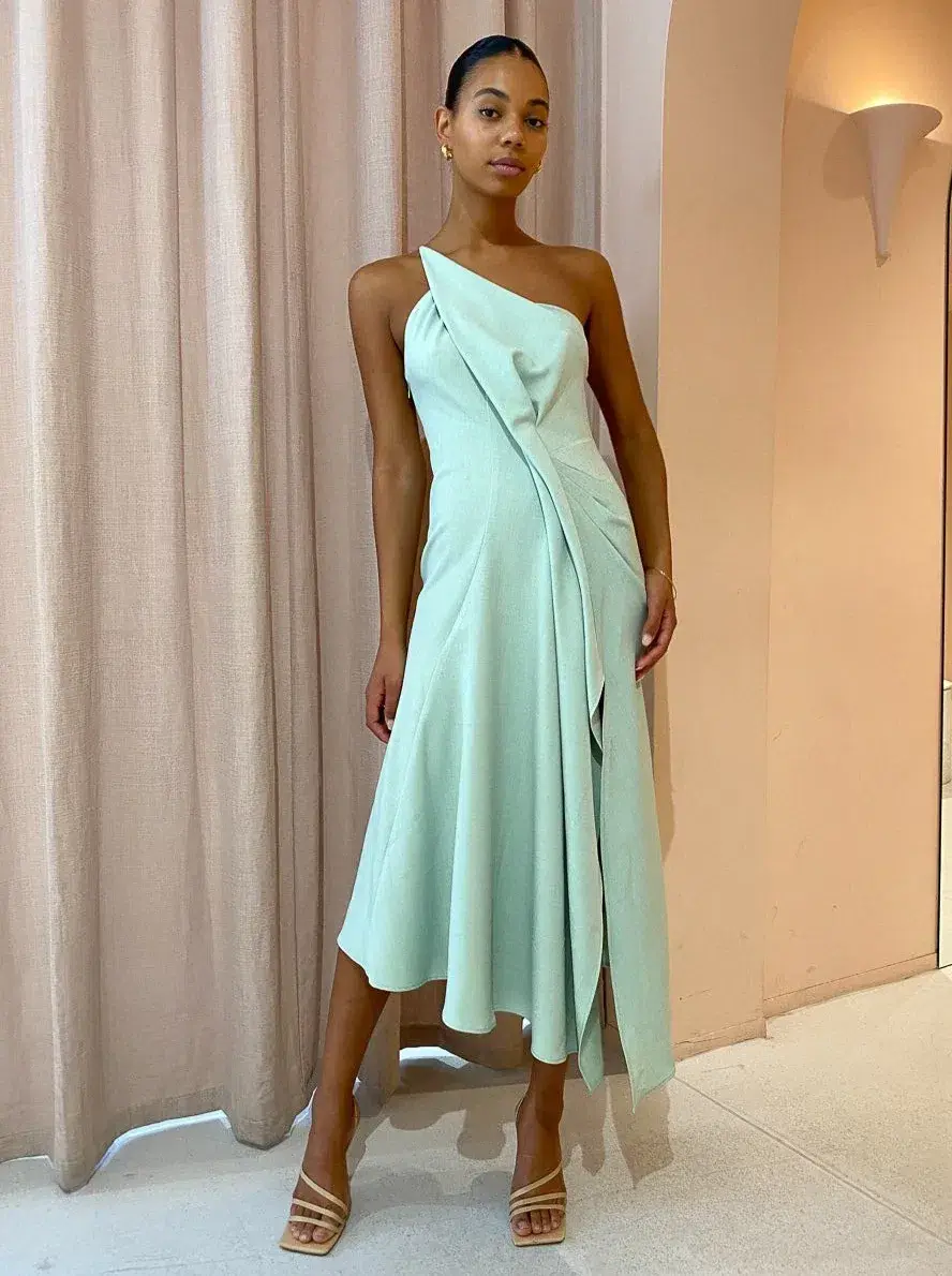 One Fell Swoop Iris Midi Dress Mint Pastel Size 6 - Image 1
