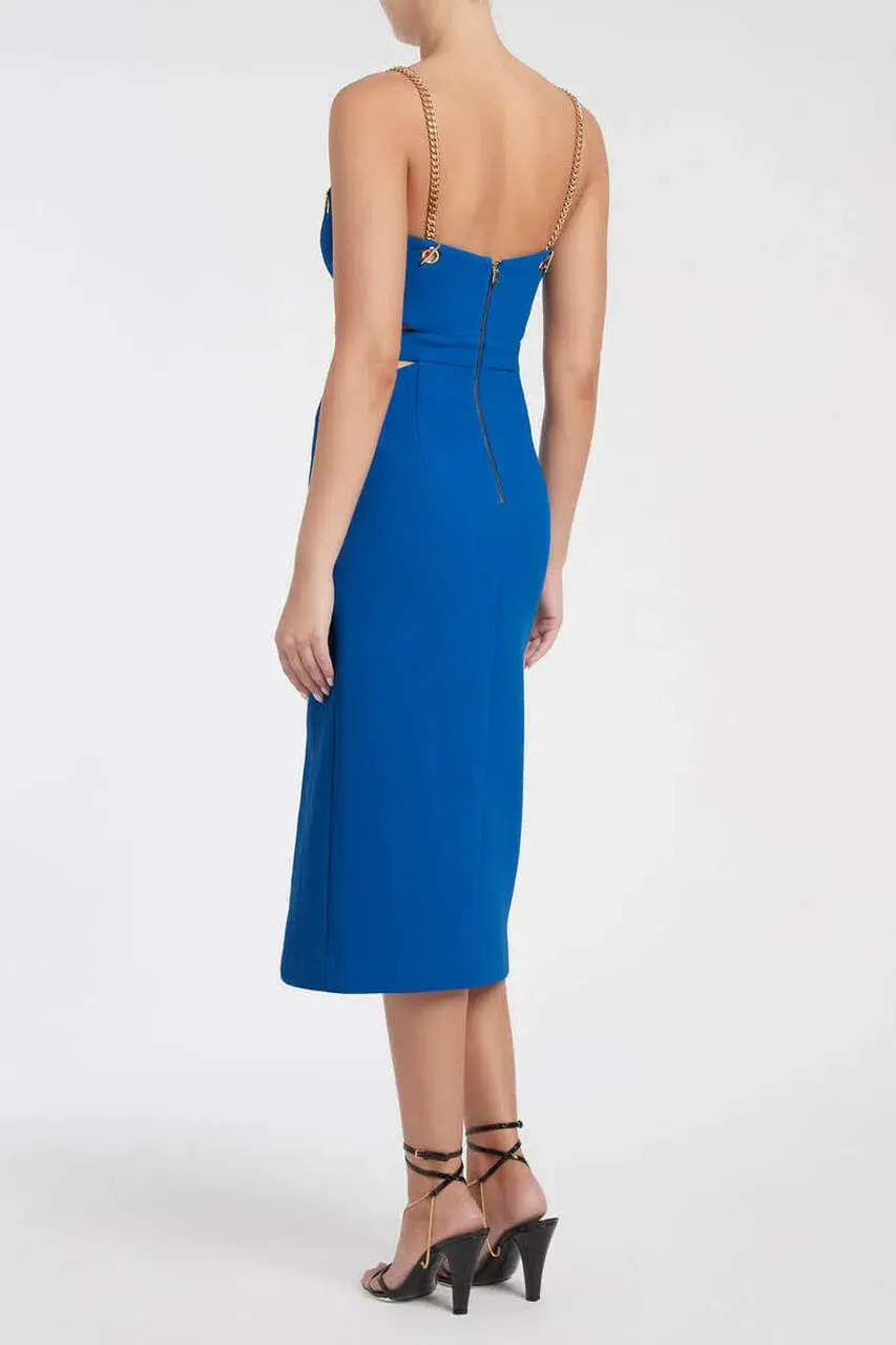 Rebecca Vallance Iman Cut Out Midi Dress Blue Size 6 - Image 2