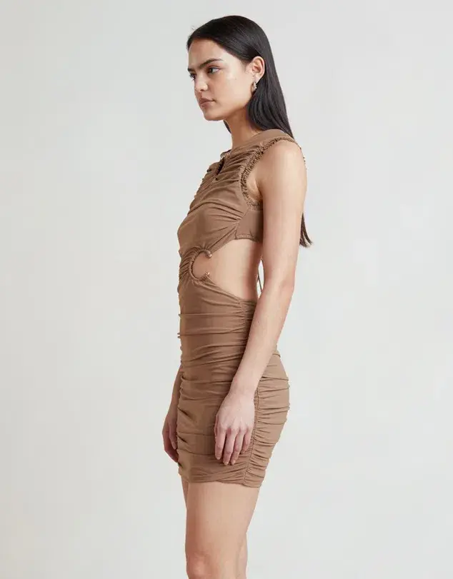 Bec and Bridge Vixen Mini Dress Brown Size 8 - Image 3