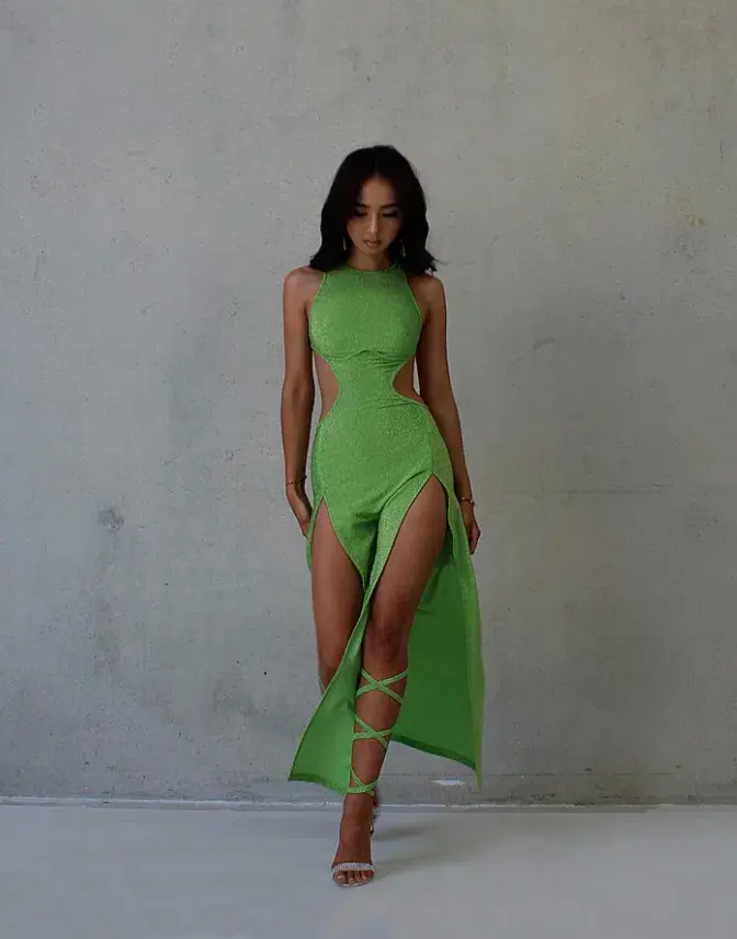 Jaste the Label Exotica Dress Green Size 10 - Image 2