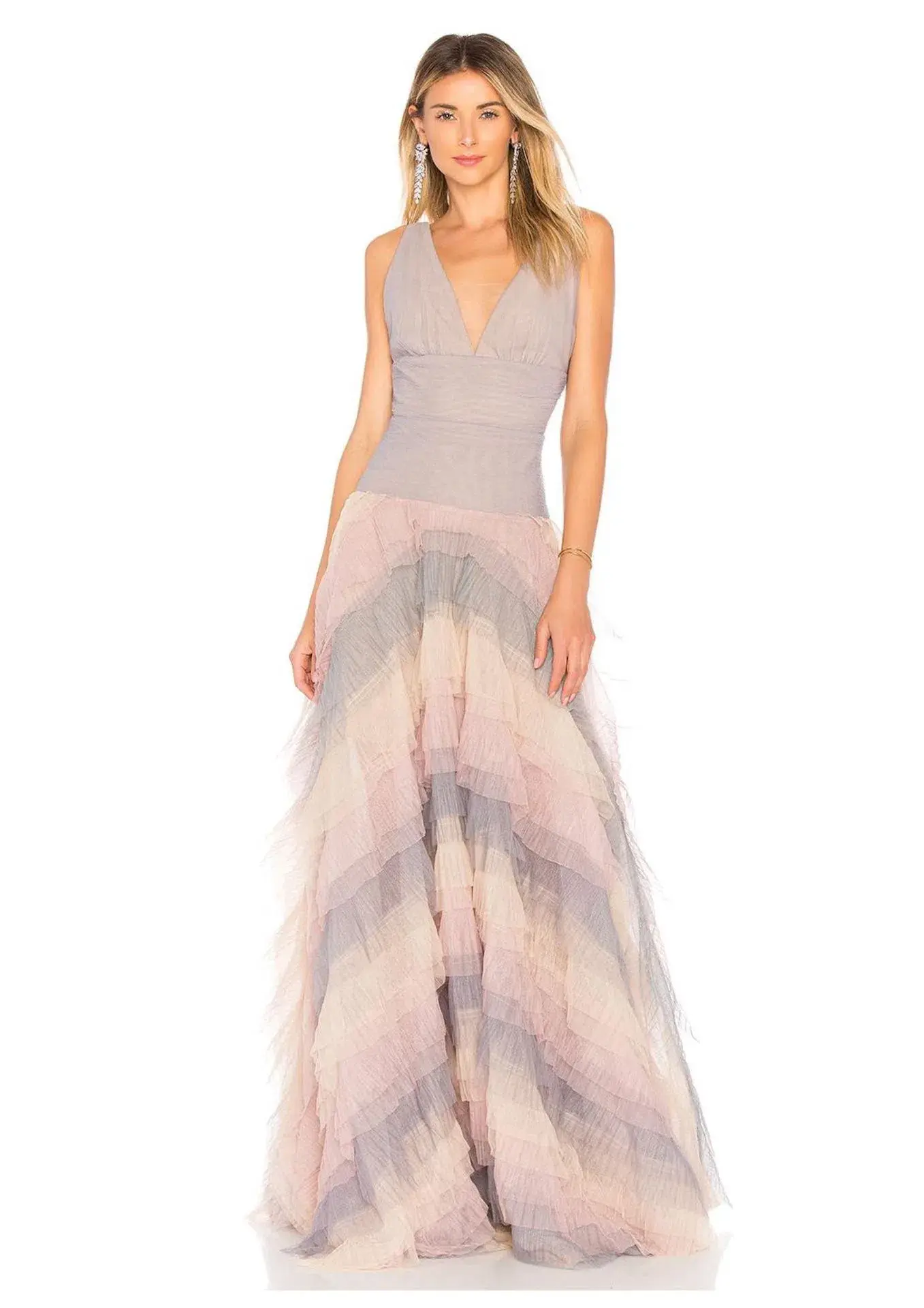Bronx and Banco Amelia Ruffle Dress Multi Size 6 - Image 1