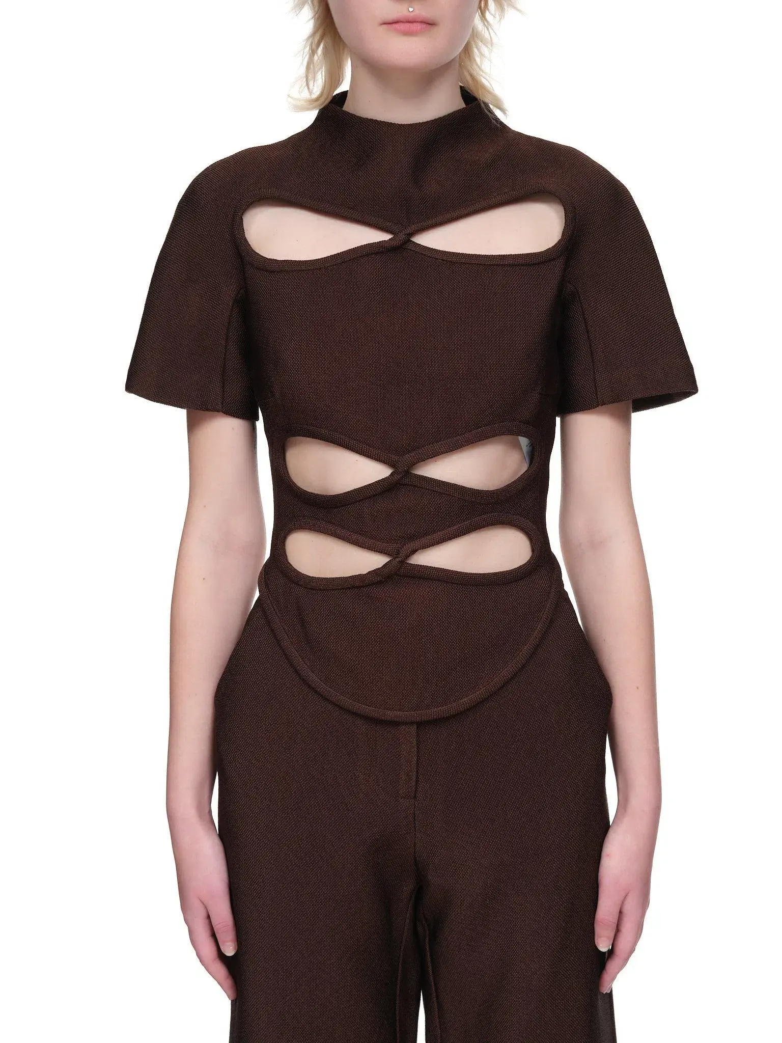 Christopher Esber Infinity Multi Loop Top Brown Size 6 - Image 2