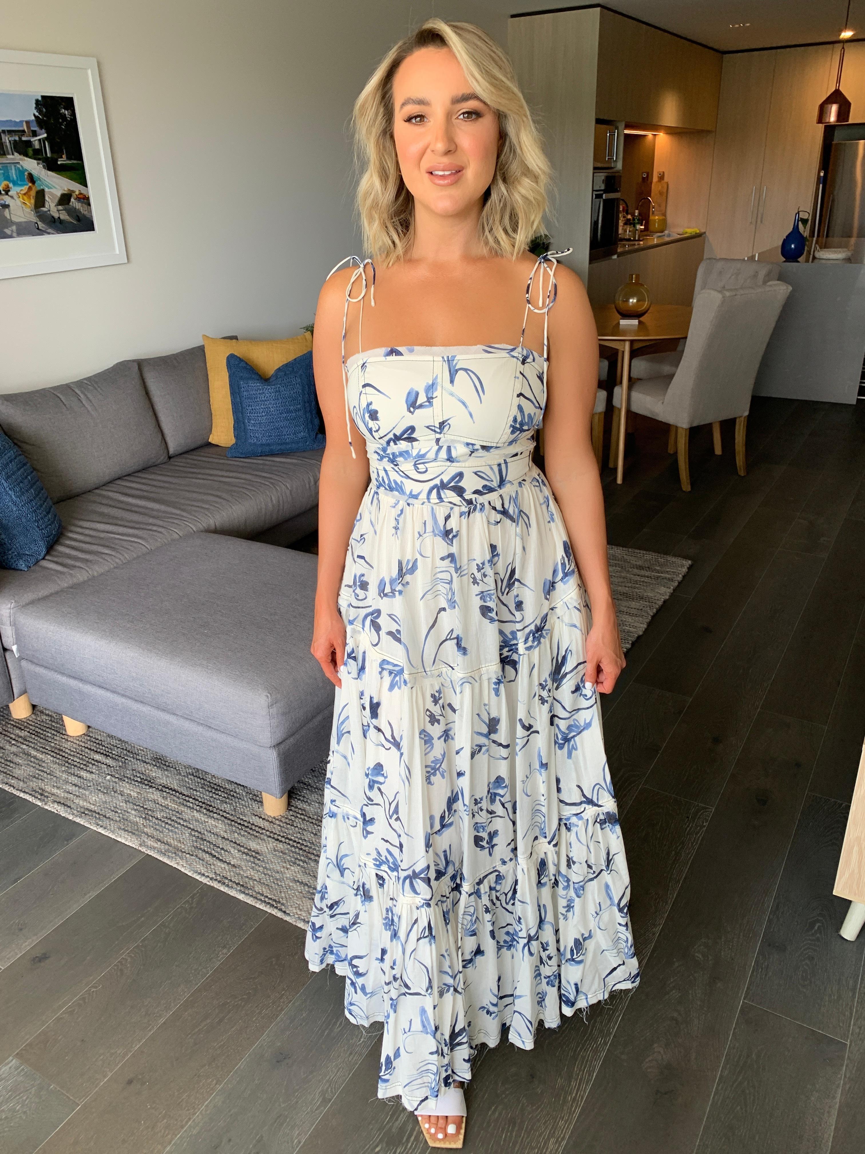 Aje Charlotte Midi Dress Floral Size 8 - Image 2