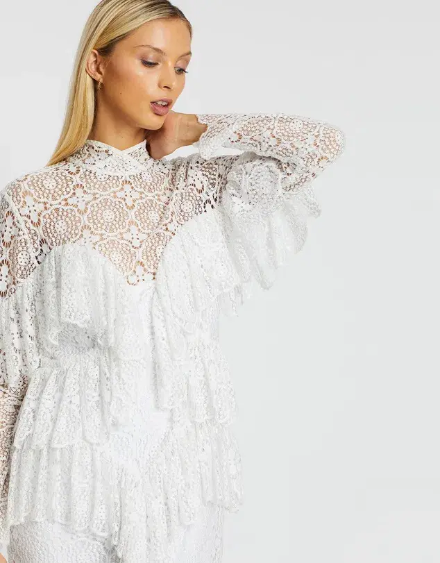 Nicola Finetti Polina Dress White Size 6 - Image 2