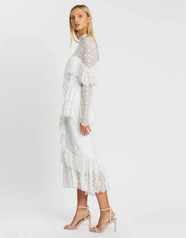 Nicola Finetti Polina Dress White Size 6 - Image 4