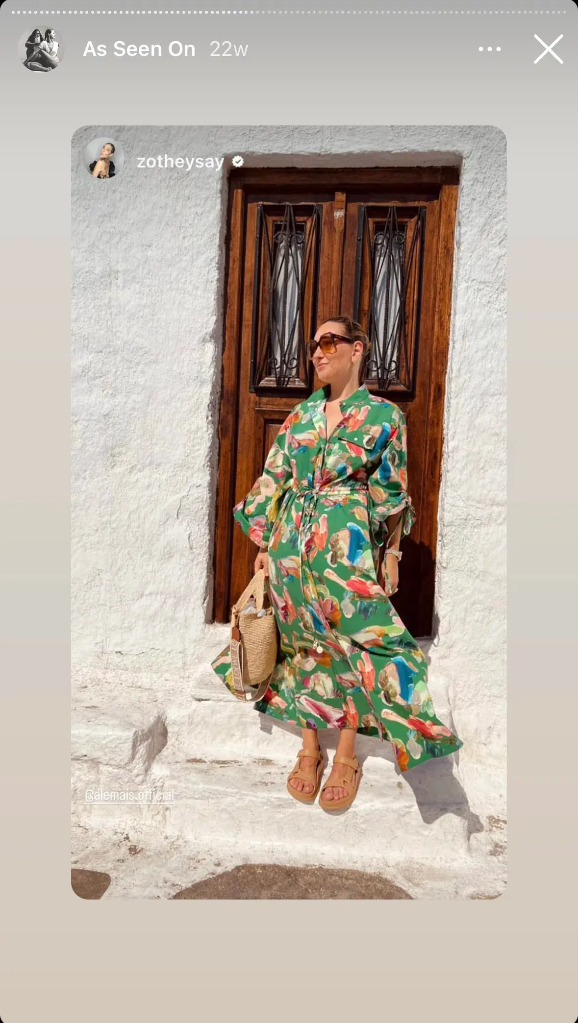 Alemais Alro Shirt Dress Print Size 14 - Image 6